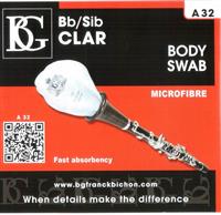 BG A32 krpa za čiščenje klarineta - microfibre