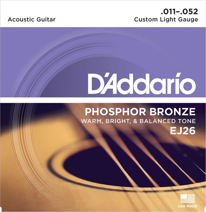 Strune D'ADDARIO EJ26 11-52 Phosphor Bronze strune za ak. kitaro