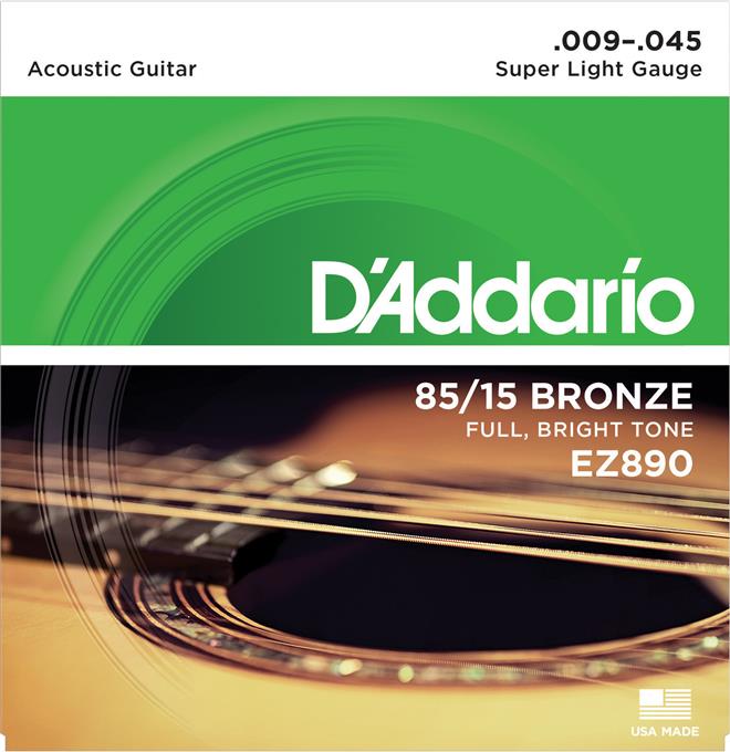 D'ADDARIO EZ890 85/15 Bronze 009-045 strune za akustično kitaro