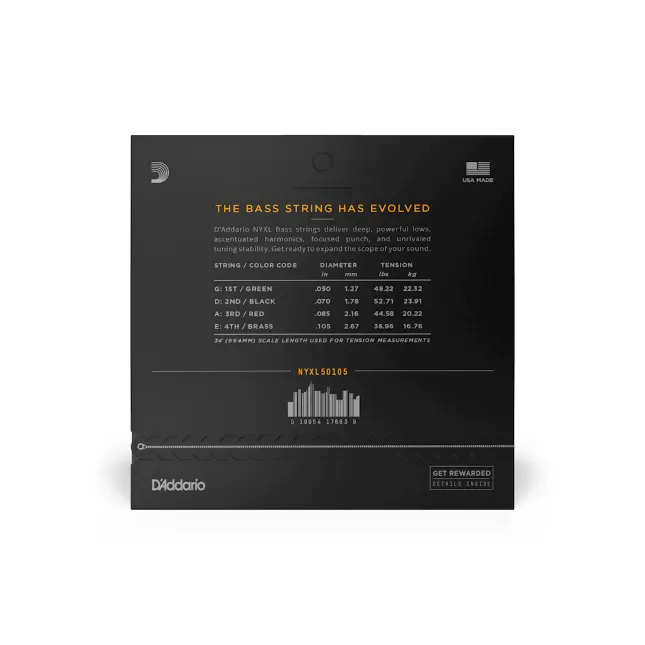 D'Addario NYXL 50-105 strune za el. bas kitaro