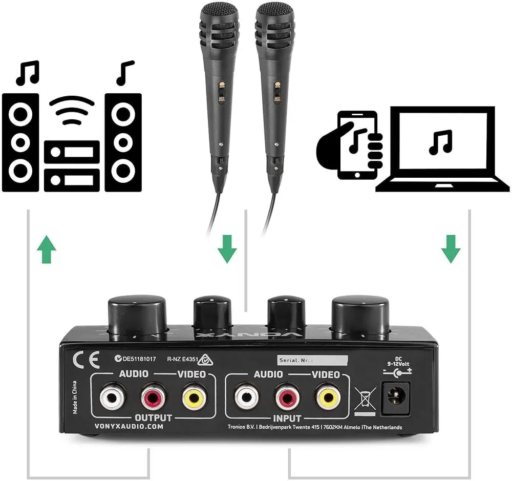Vonyx AV430B karaoke mikrofonski sistem