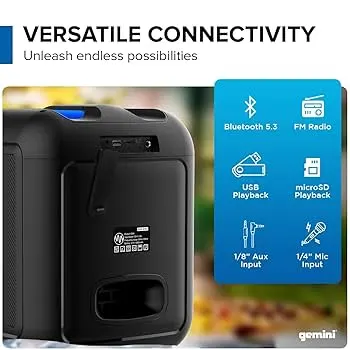 Gemini GGO-650L prenosni zvočnik z mikrofonom