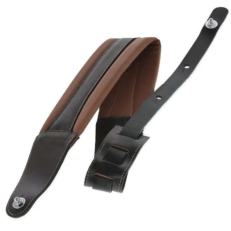 GEWA Prestige 85 oblazinjen pas za kitaro Brown/Black z varnostnimi zaklepi