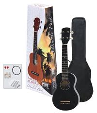 GEWA Almeria ukulele set - črn