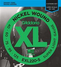 D'ADDARIO EXL220-5 40-125 strune za 5-strunsko bas kitaro