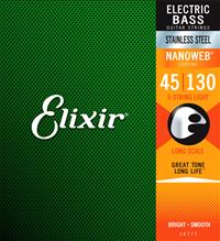 ELIXIR 45-130 LIGHT/MEDIUM SS NANOWEB strune za 5-strunsko bas kitaro