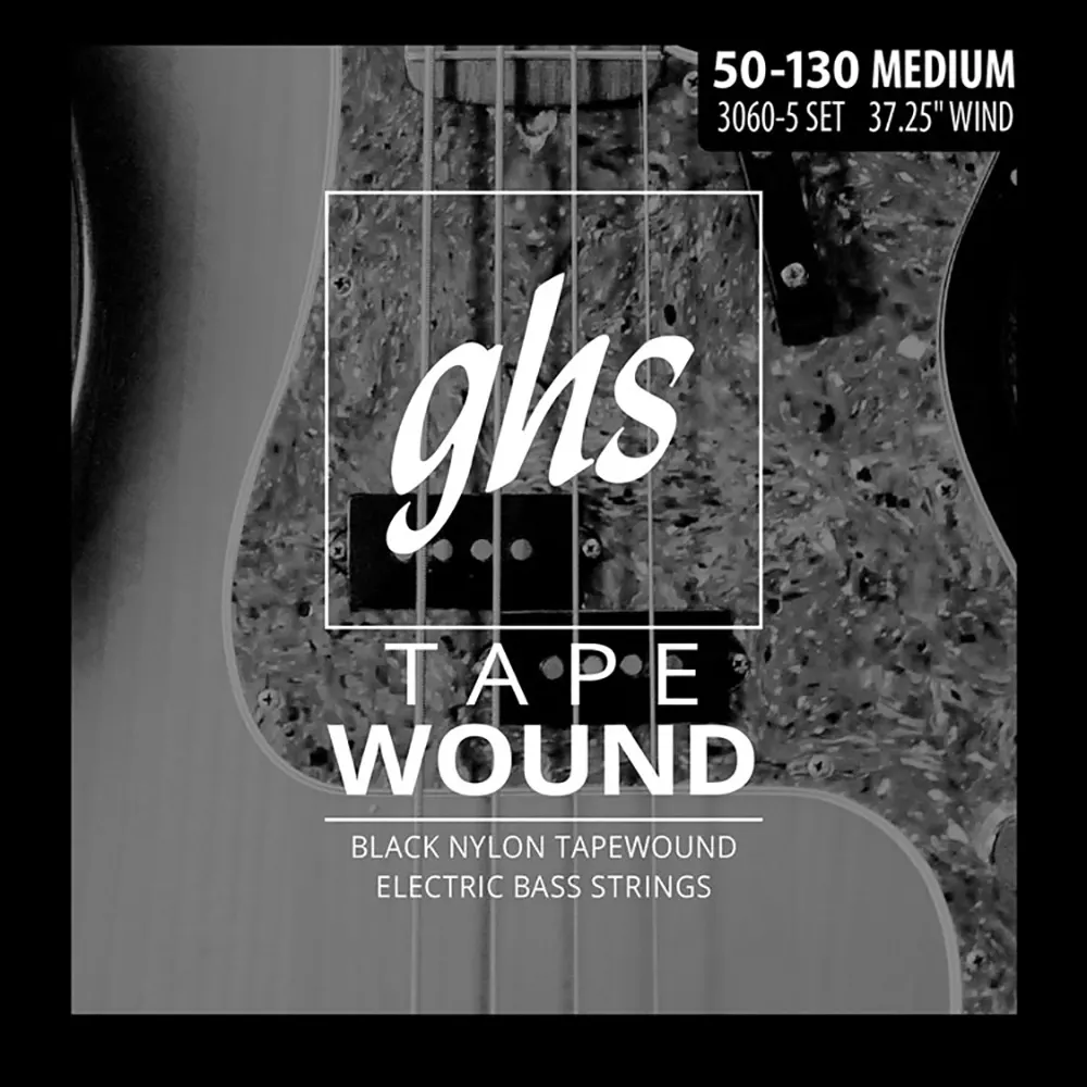 GHS 3060-5 Black Nylon 50-130 strune za bas kitaro