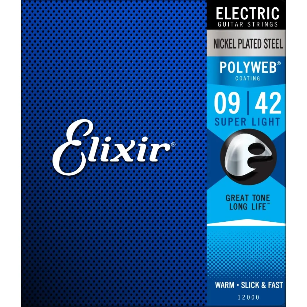 ELIXIR 9-42 SUPER LIGHT POLYWEB strune za električno kitaro