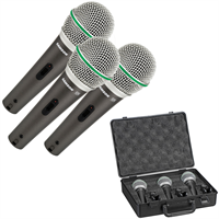 SAMSON Q6 3-pack komplet treh mikrofonov