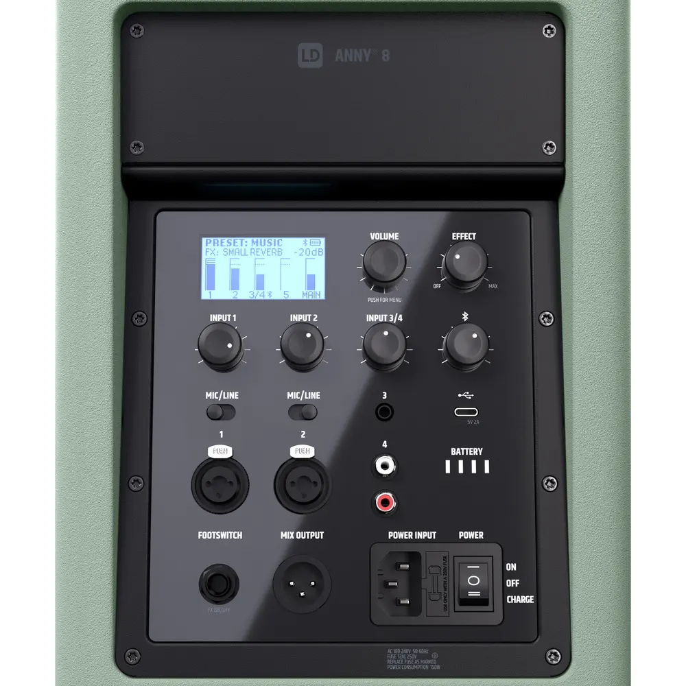 LD Systems ANNY® 8 GN Bluetooth prenosni baterijski zvočnik